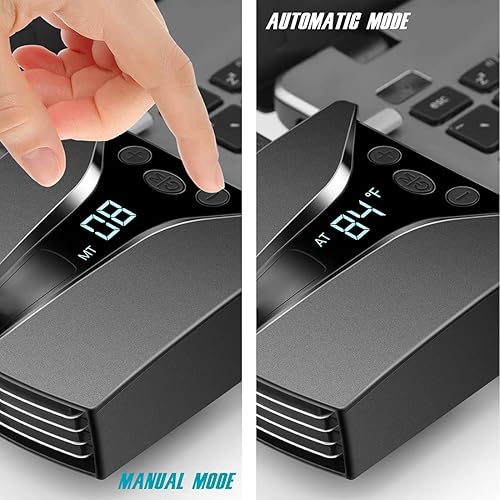 Miniatura 5 de Almohadilla de enfriamiento para laptop, enfriador para laptop con pantalla de temperatura, enfriamiento rápido, detección automática de