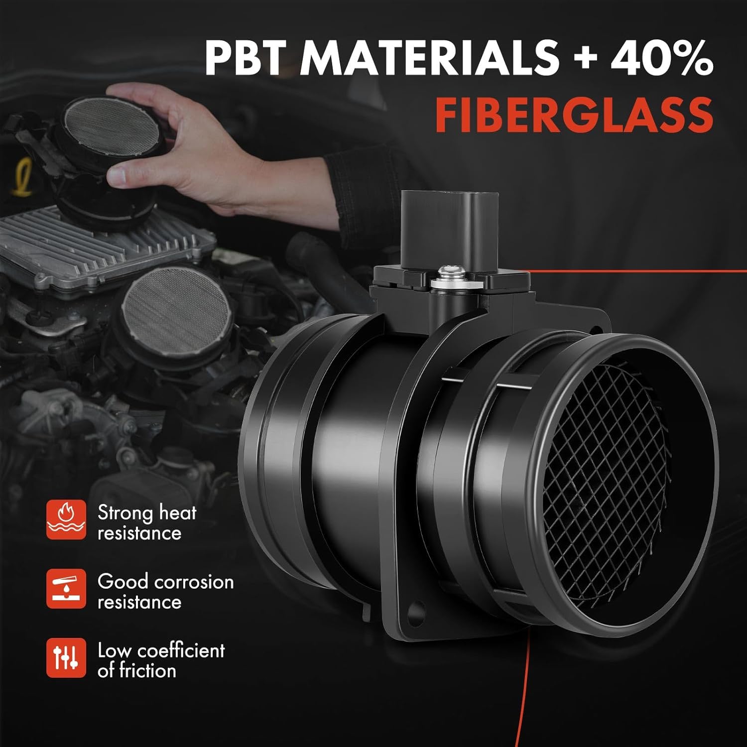 A-Premium Mass Air Flow Sensor [5 Pins, L4 2.0L] Compatible with Audi A3 2008-2013, TT 2009-2010 & Volkswagen Passat 2008-2010, Tiguan 2009-2017, CC 2009-2017, EOS 2013-2016