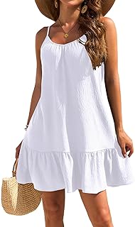 Swimsuit Coverup for Women 2025 Vacation Beach Cover Ups Spaghetti Straps Bathing Suit Cover Up Sundress