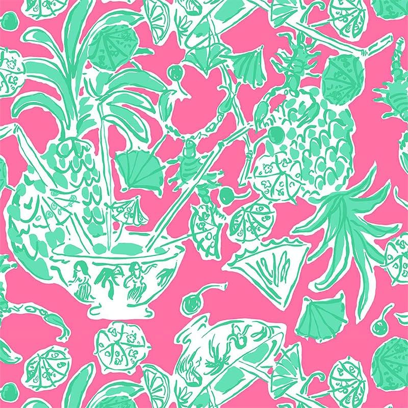 Lilly Pulitzer Inspired Patterned Vinyl Pastel Coral Patterned Permanent Vinyl Lilly Floral Pattern Adhesive Vinyl Bundle 12 inch by 12 inch - 3 Sheets (33D2)