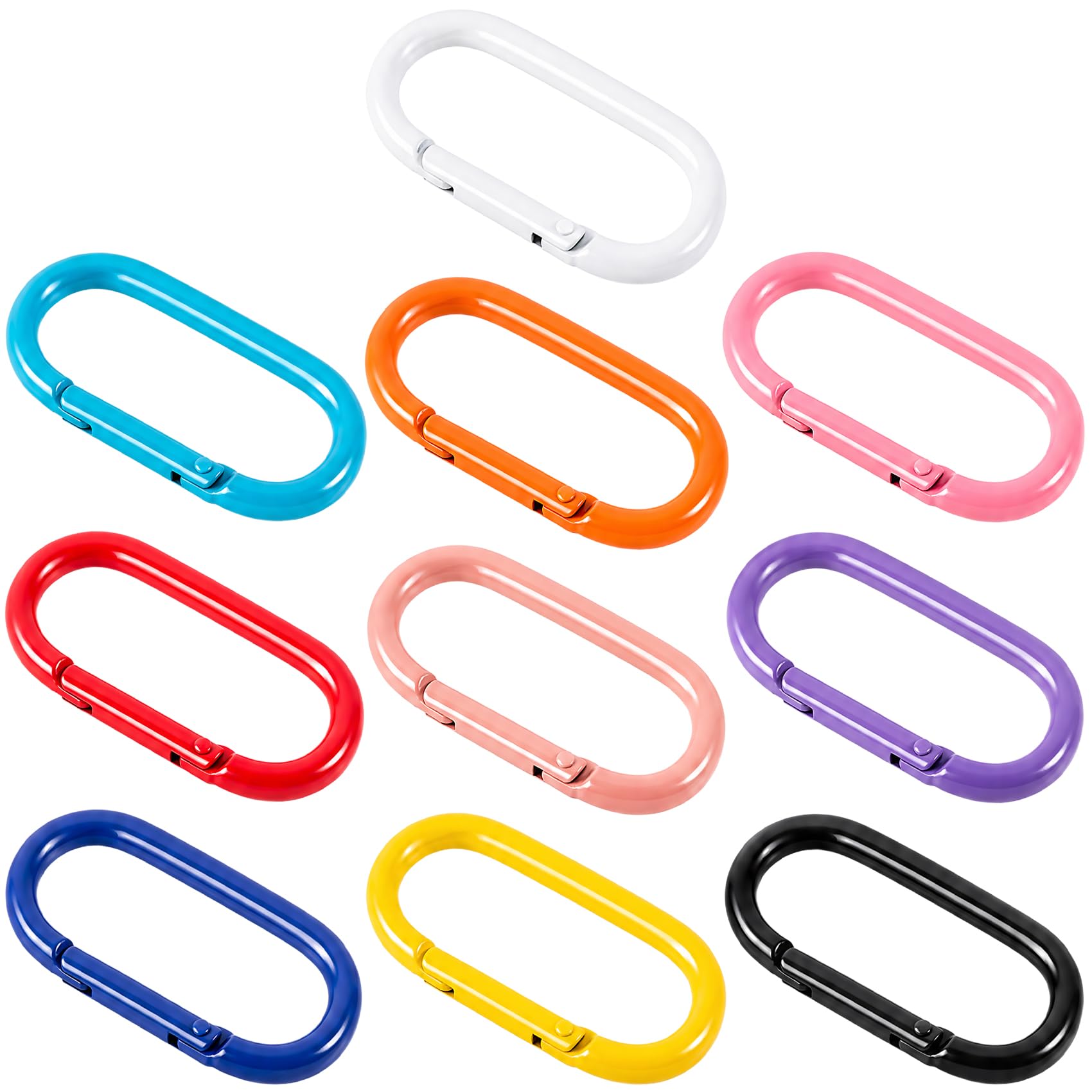Oval Spring Ring Clips, Metal Keyring Purse Clip