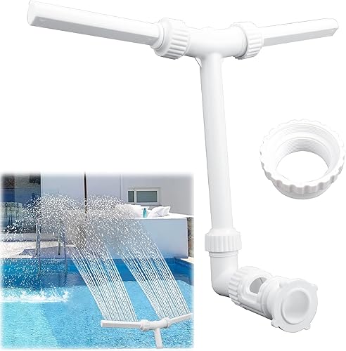 Spray de fuente de cascada para piscina, 2 cabezales, rociador de agua, accesorios de piscina para piscinas sobre el suelo, decoraciones ajustables