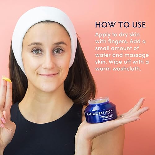 Miniatura 4 de Naturopathica Bálsamo limpiador de miel de manuka, miel de manuka cuidado de la piel, limpiador facial desmaquillante, lavado facial suave e