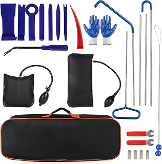 Swawis 24 Pieces Car Tools Professional Long Range Gripper Lever Tool Car Mounting Cushion and Fist Emergency Set for Opening Car Doors and Windows
