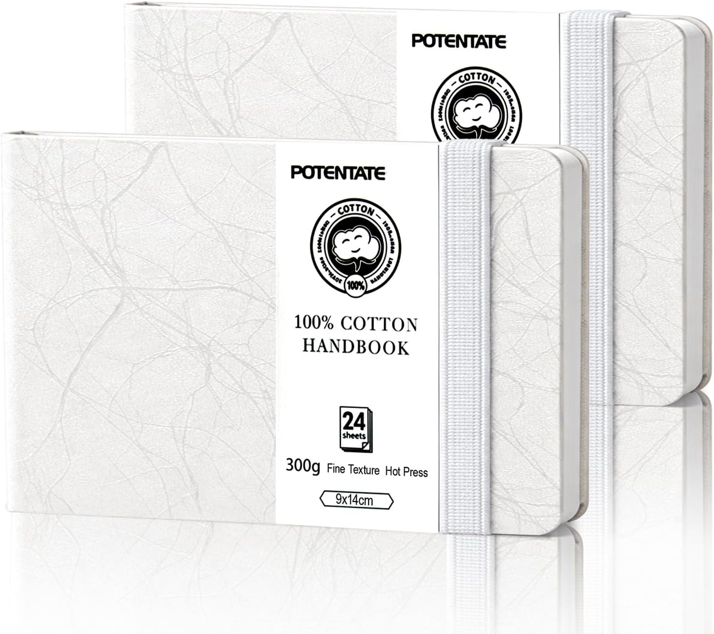 Watercolor Sketchbook - 2 Pcs Watercolor Journal 4.7x4.7, 140lb/300gsm Paper Water Color Book, Small Pocket Travel Water Color Book with Folding Pockets for Artists, Creative Journaling