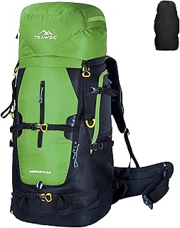 TRAWOC AEROFIT 60L Internal Metal & Fiber Frame Travel Backpack for Hiking Trekking Bag Camping Rucksack for Men & Women w Price In India