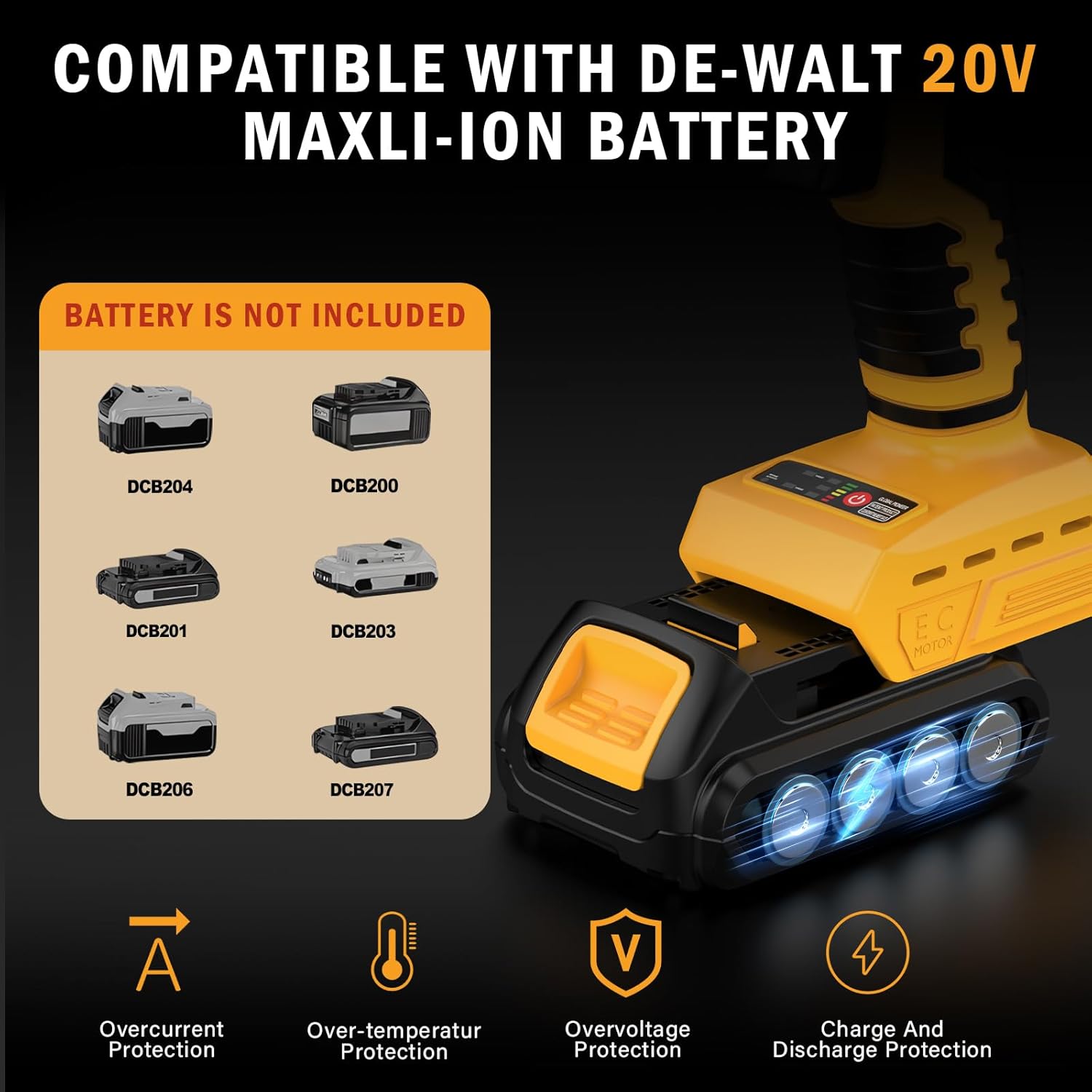 Cordless Metal Shear for De-walt 20v Max Battery, Sheet Metal Cutter with 360°Rotating Head, 221 Ft-Lbs, Brushless Electric Scissors for Cutting Stainless Sheet and Iron(Tool Only)