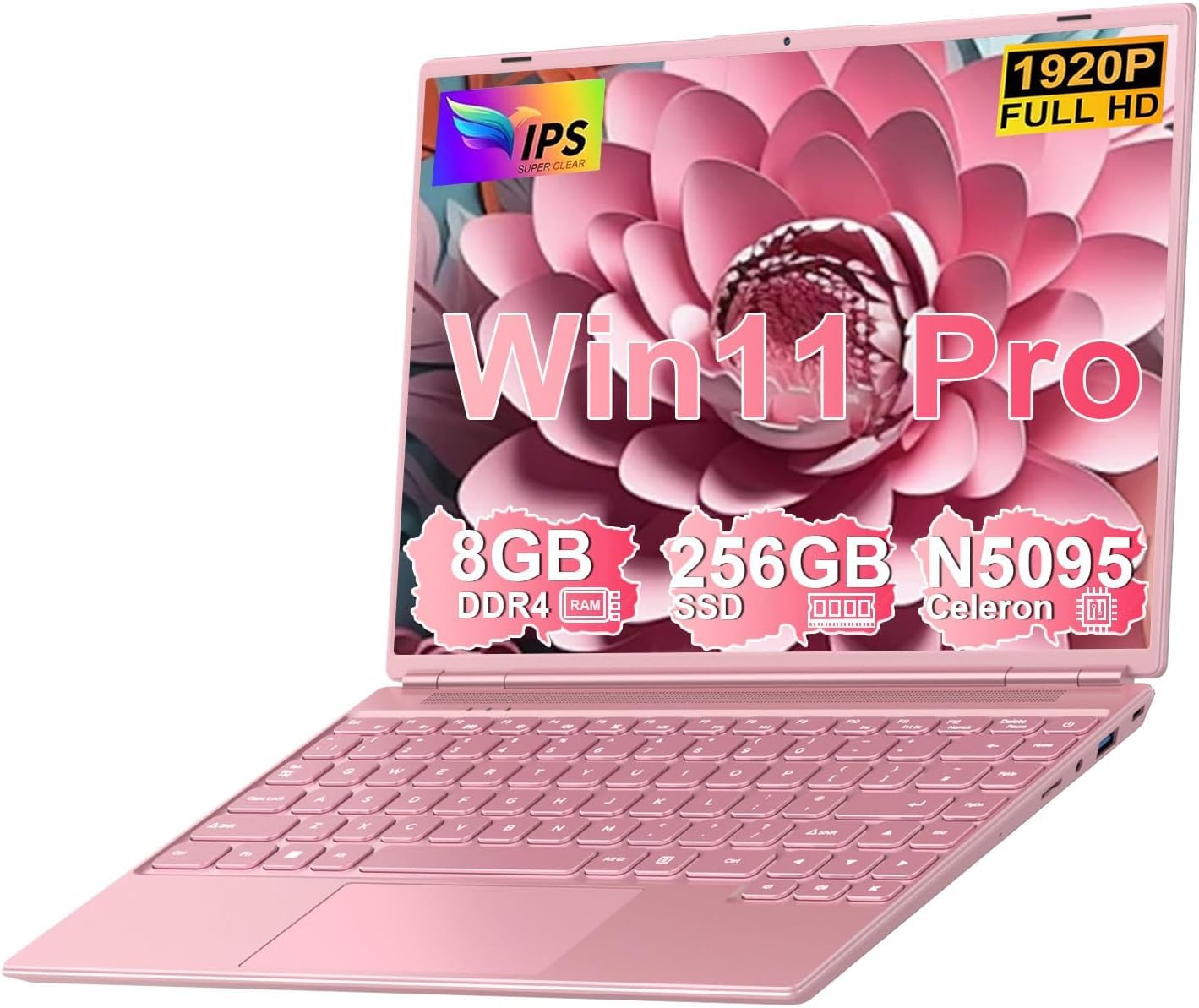 ピンク ノートPC Intel Celeron N5095A 4GB Amazon.com: Laptop 14