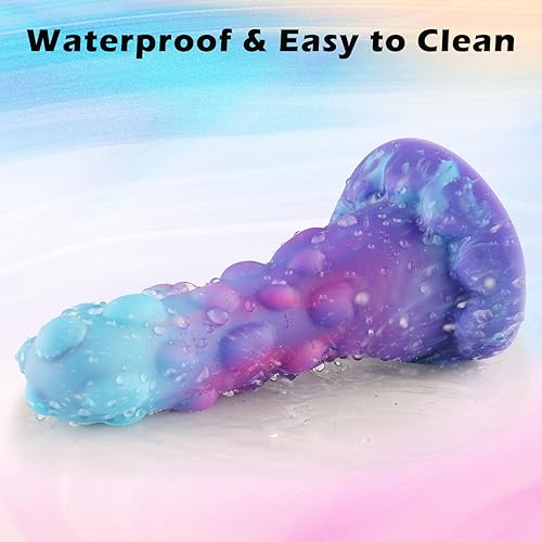 Miniatura 5 de Consolador delgado para principiantes, monstruo de fantasía, consoladores de nudo de silicona suave para mujeres, pene pequeño realista con ventosa