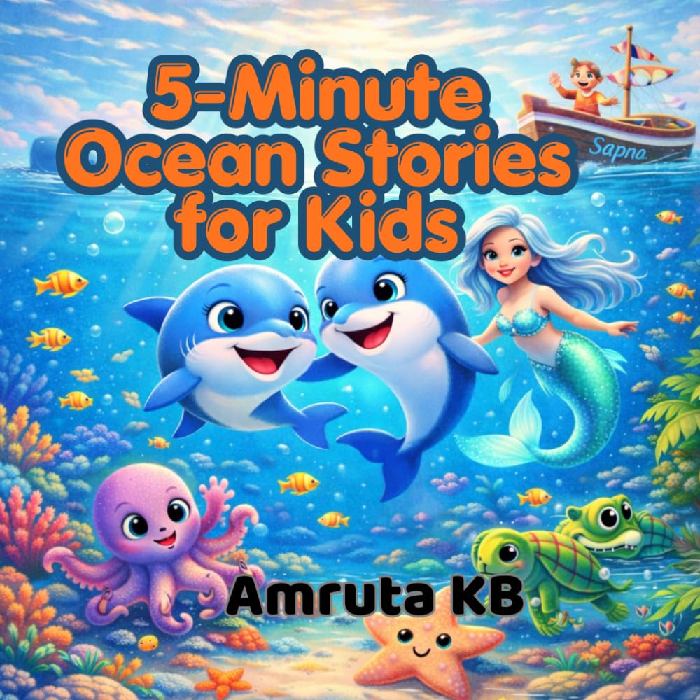 5 - Minute Ocean Stories for kids: Short Bedtime Tales That Teach Friendship, Courage and Caring