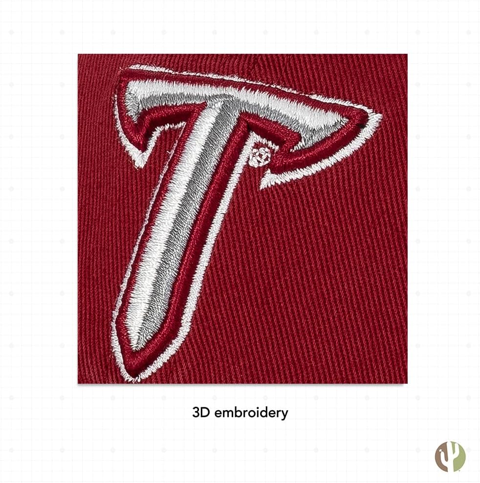 Desert Cactus Troy University Hat Baseball Hats Cap Trojans Adjustable Adult Team Color (Design 1) Red - Image 5