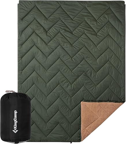 Miniatura 24 de KingCamp Manta de Camping Ultraligera, Manta Portátil Alternativa al Plumón Acolchada Vestible Resistente a la Intemperie Cálida Edredón Empaquetado
