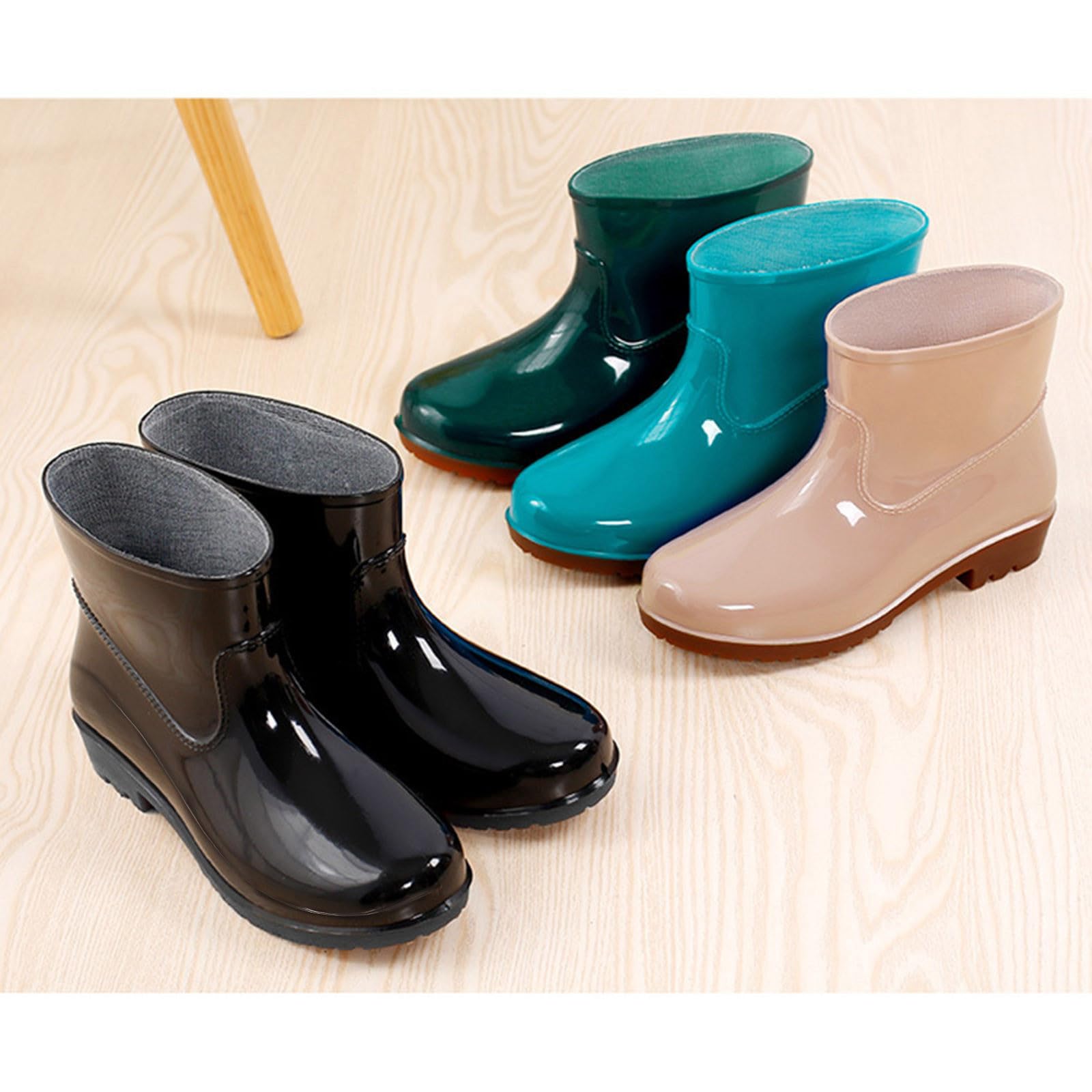 Botas de goma cortas para mujer, botas de lluvia, impermeables, botines de goma, botines de goma, botas de agua, botas de agua, botas de agua, botas de agua, antideslizantes, talla 37-41