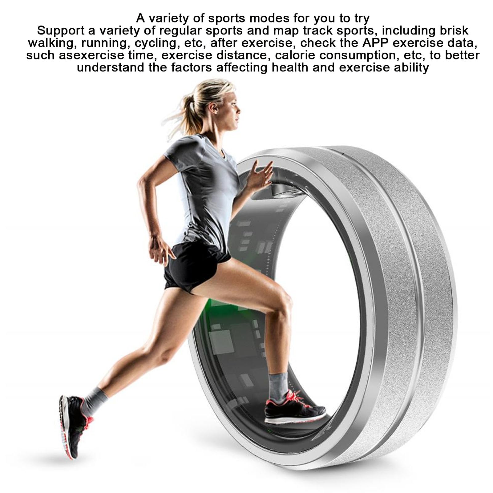 Smart Ring Health Tracker, Rilevatore di Sonno Fitness Indossabile per Uomini e Donne, Supporta 6-7 Giorni di Durata della Batteria, Impermeabile IP68, (Misura 11 20,7 mm/0,8