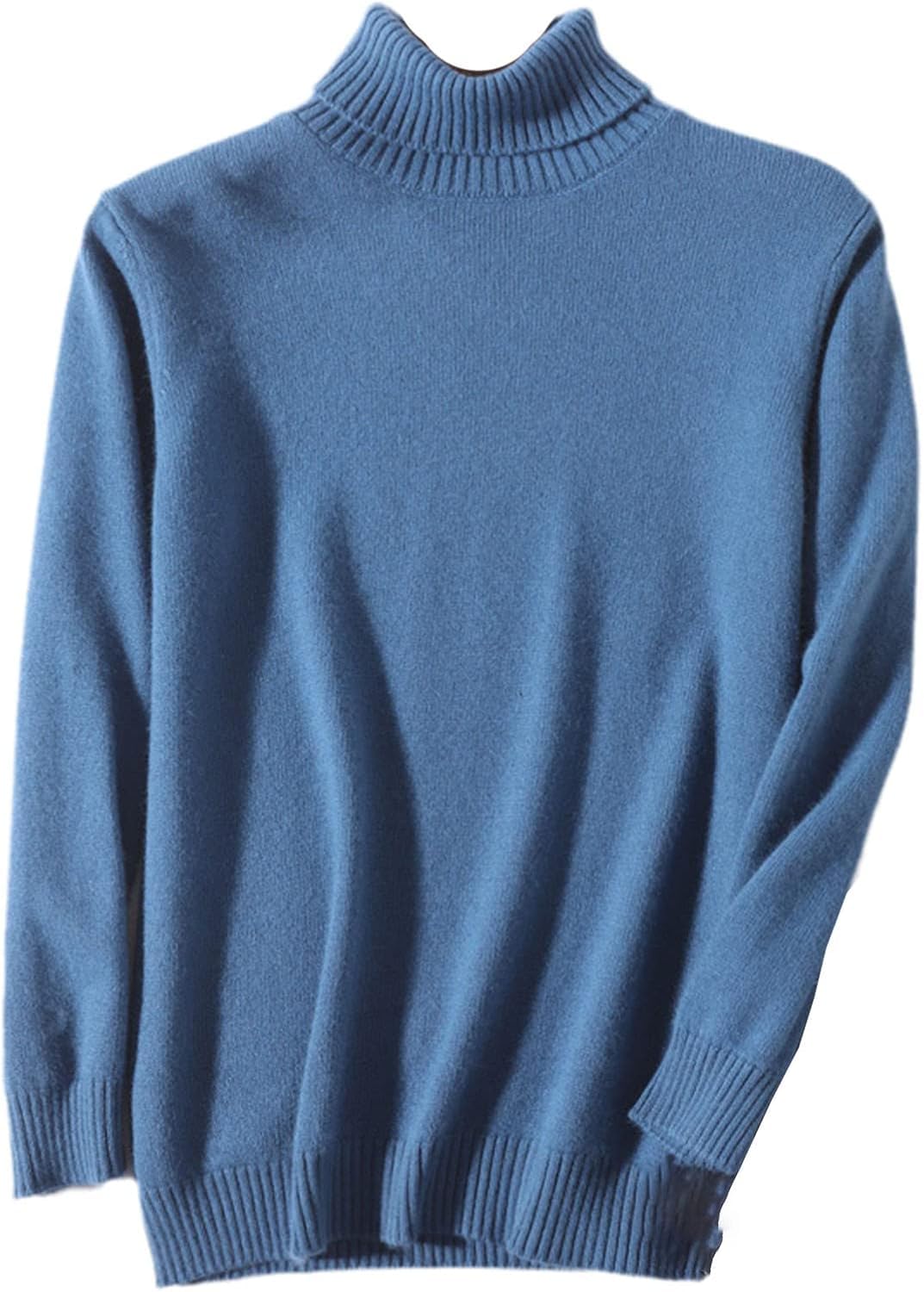 Męski Sweter Z Golfem, Kaszmir, Dopasowany, Ciepły, Pranie W Pralce | Uniwersalny Sweter Na Dojazdy Do Pracy Jesienią I Zimą, Klasyczny Golf, Elastyczny (Blue S)
