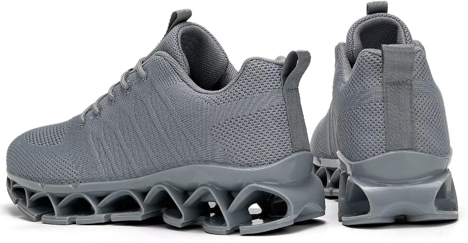 Mens Running Walking Shoes Lace-up Blade Tennis Casual Fashion Sneakers Comfort Non Slip Work Sport Athletic Trainers - Image 5