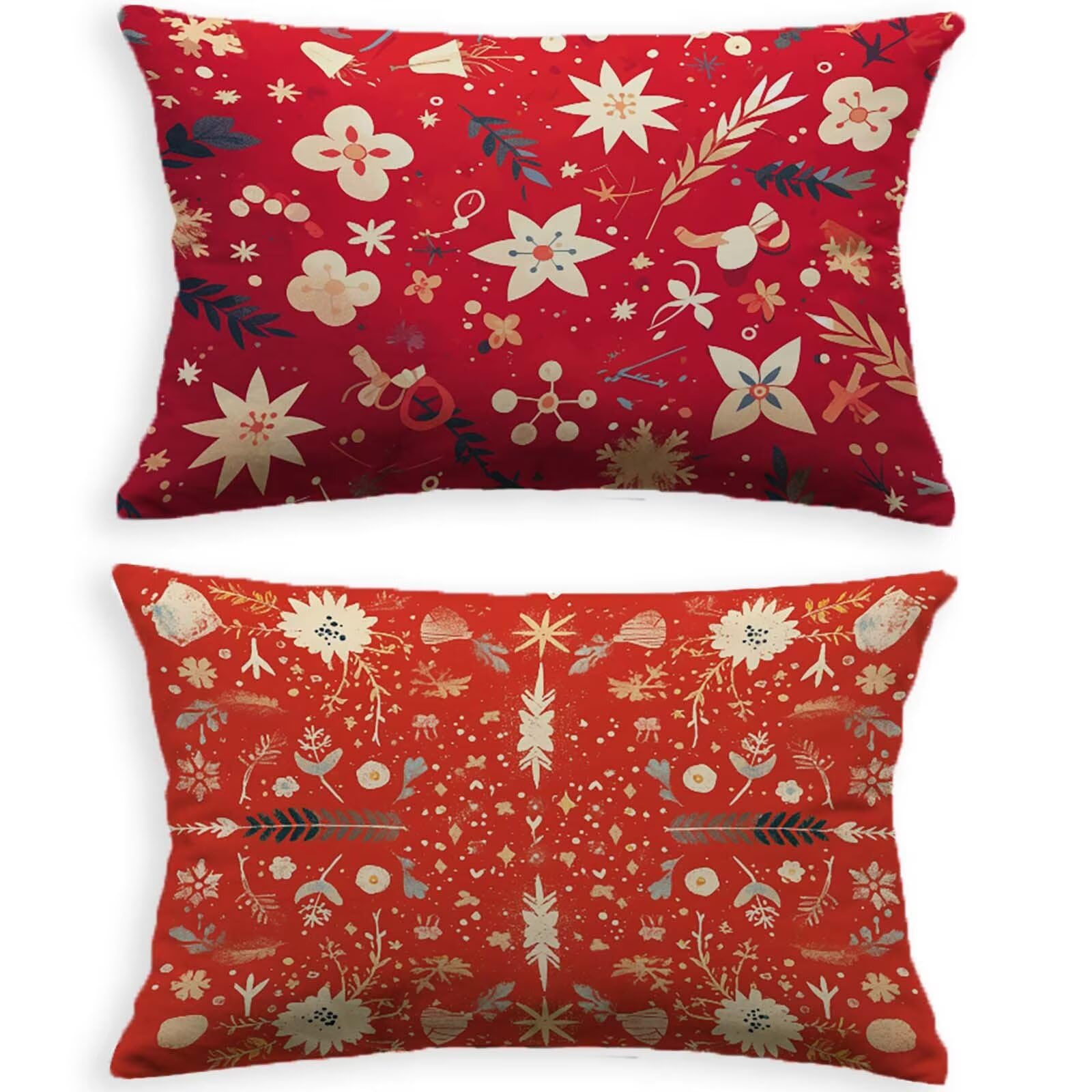 Taie oreiller 50x70cm en nouveau velours rouge de qualité supérieure avec zip invisible