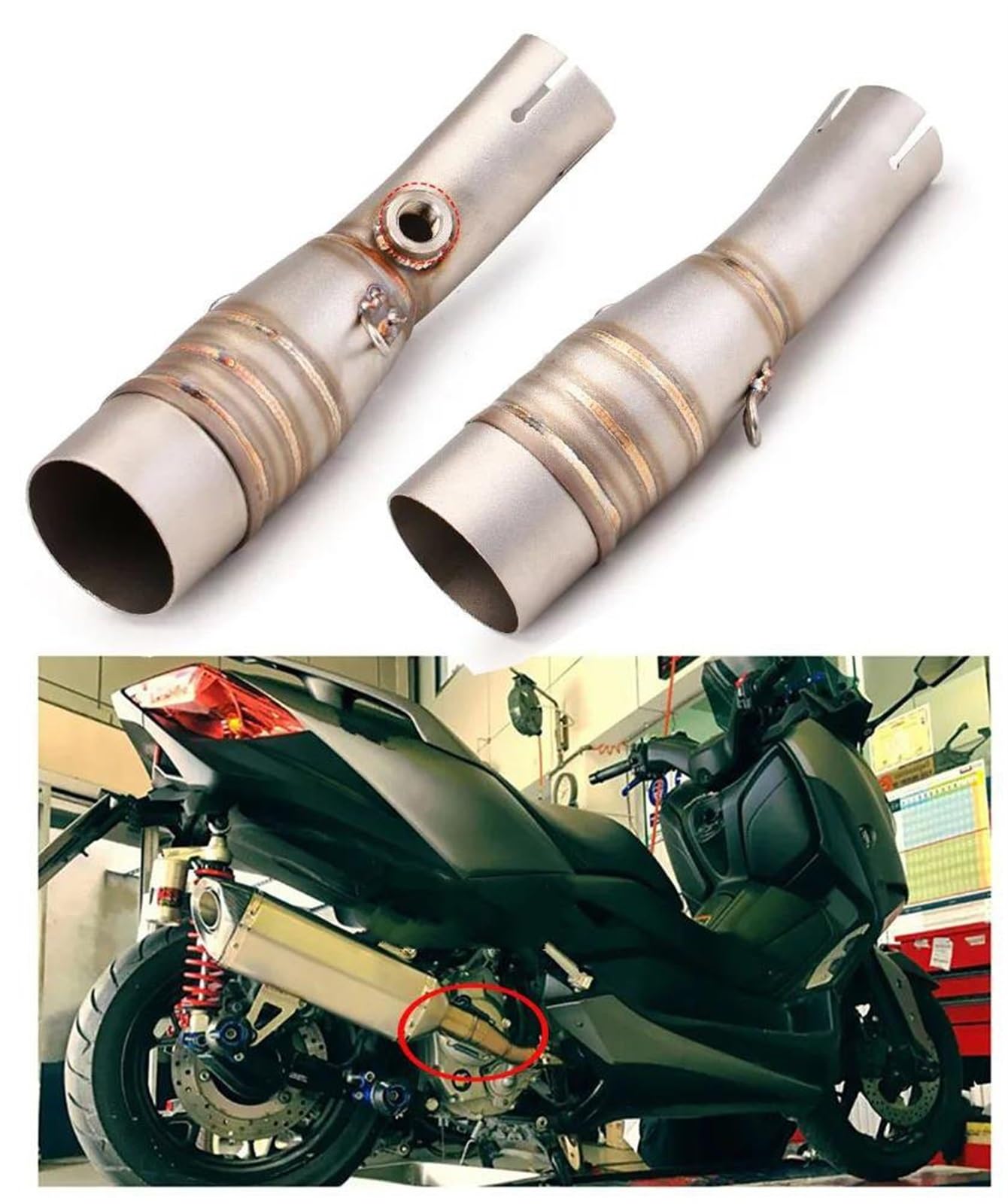 Tubo Di Scarico Per Motocicletta Adatto Per Silenziatore Di Scarico Da 51 Mm Per Y&amaha X MAX 300 XMAX300 XMAX 250 XMAX250 2017 2018 2019 2020 2021
