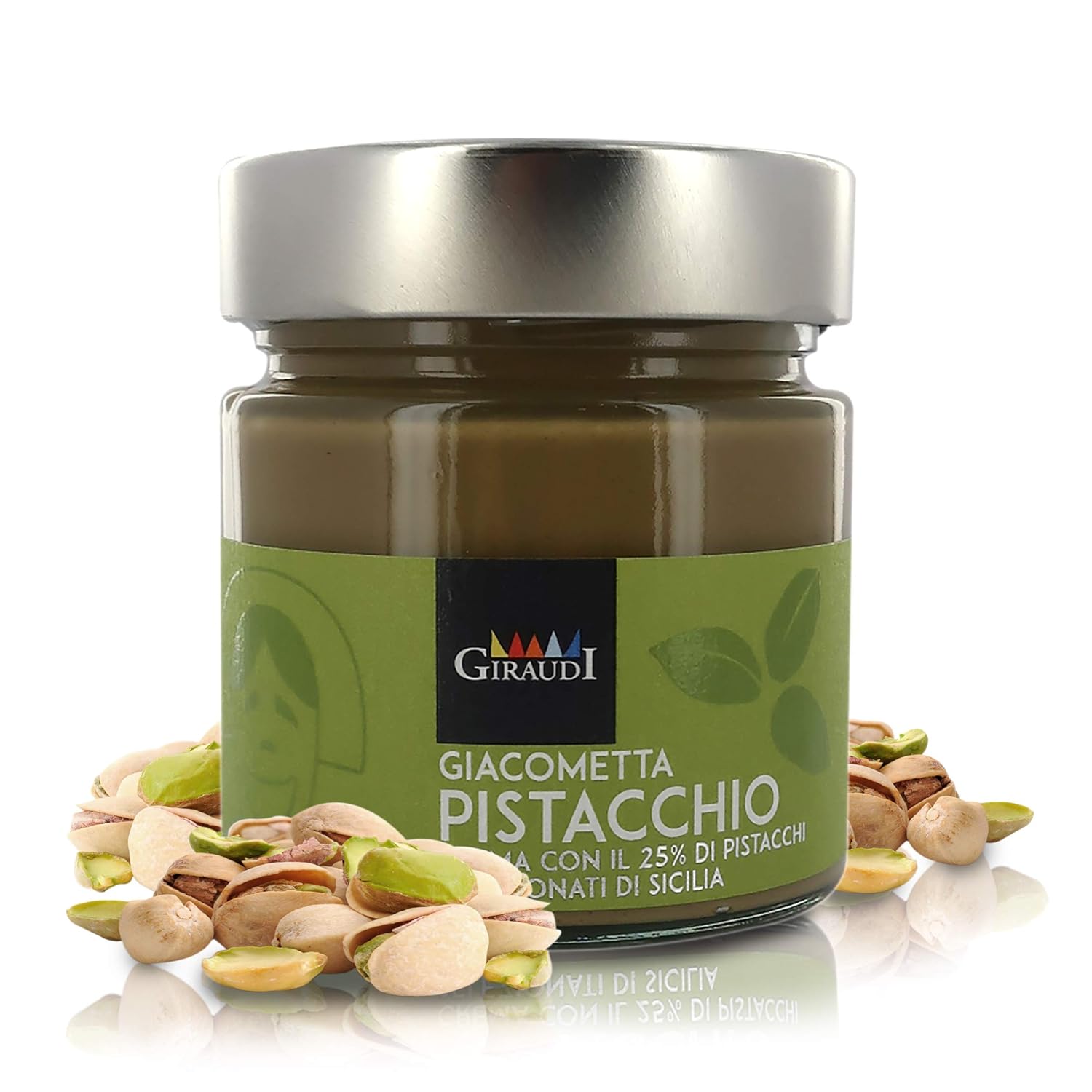 Sicilian Pistachio Spread, Italian Artisan Spreadable Cream Made with Sicily's