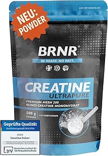 BRNR Creatin Monohydrat Pulver, ultrapures Powder, geprüft und rein, Kreatin Monohydrat, 500g
