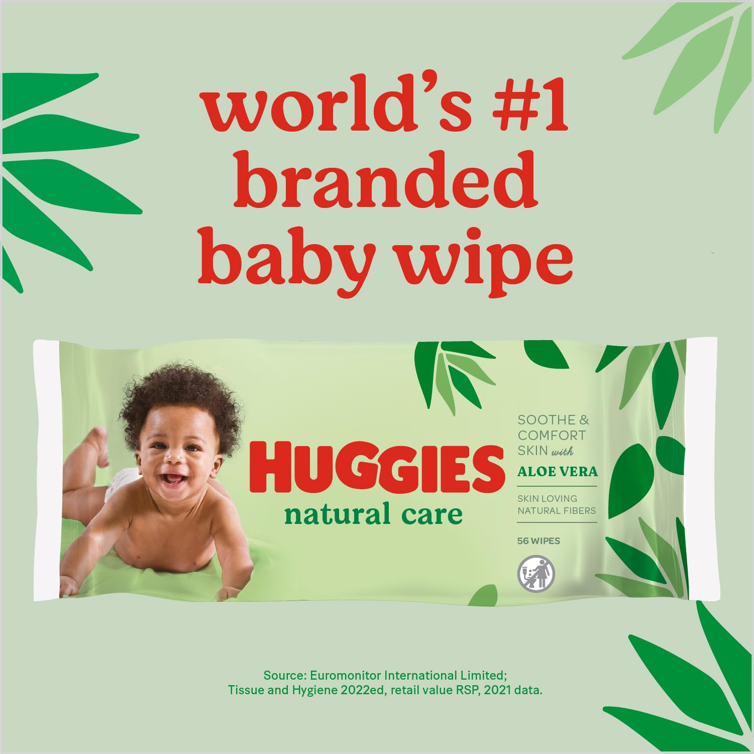 Huggies Natural Care, Salviette neonato, Dermatologicamente testate, con Aloe Vera, 70% fibre assorbenti naturali, 560 Salviette