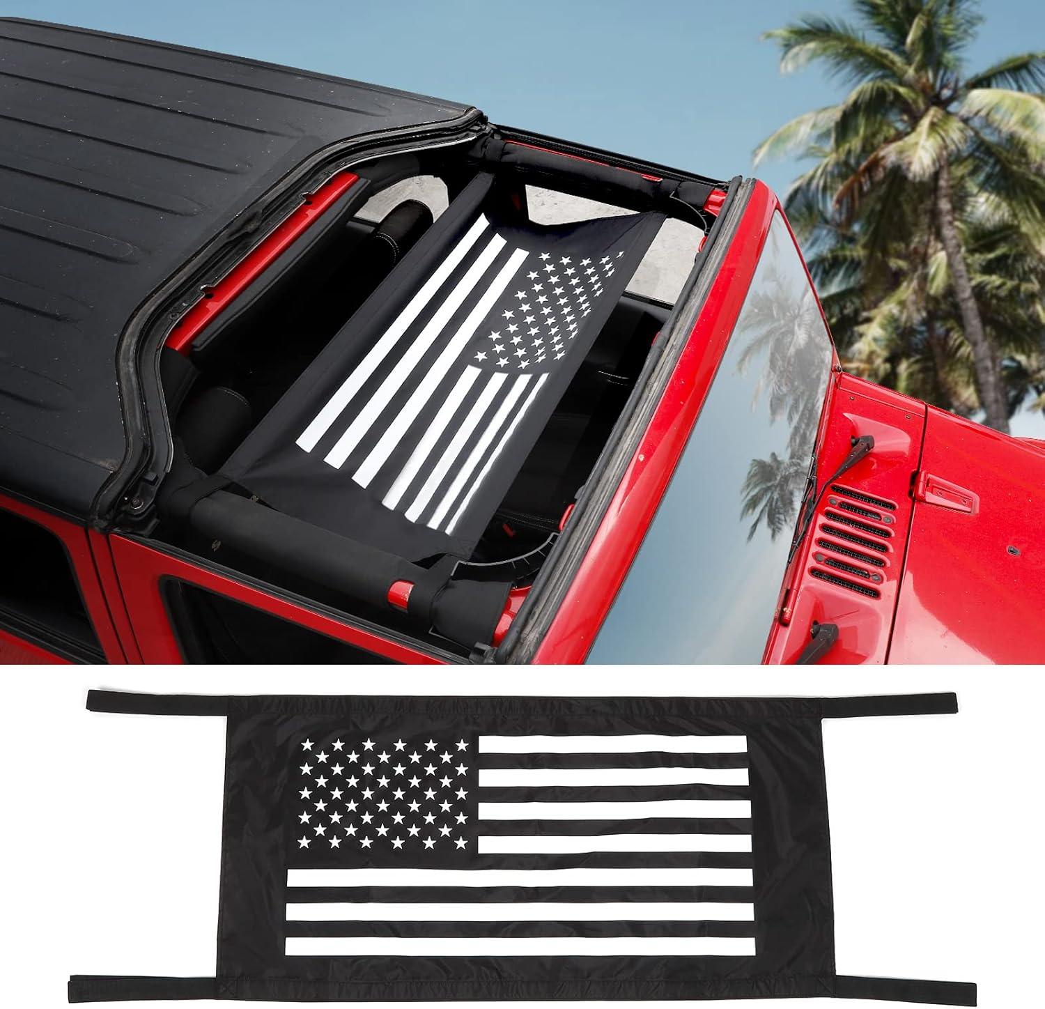 Buy American Flag Car Roof Hammock for Jeep Wrangler YJ, TJ, JK, JKU
