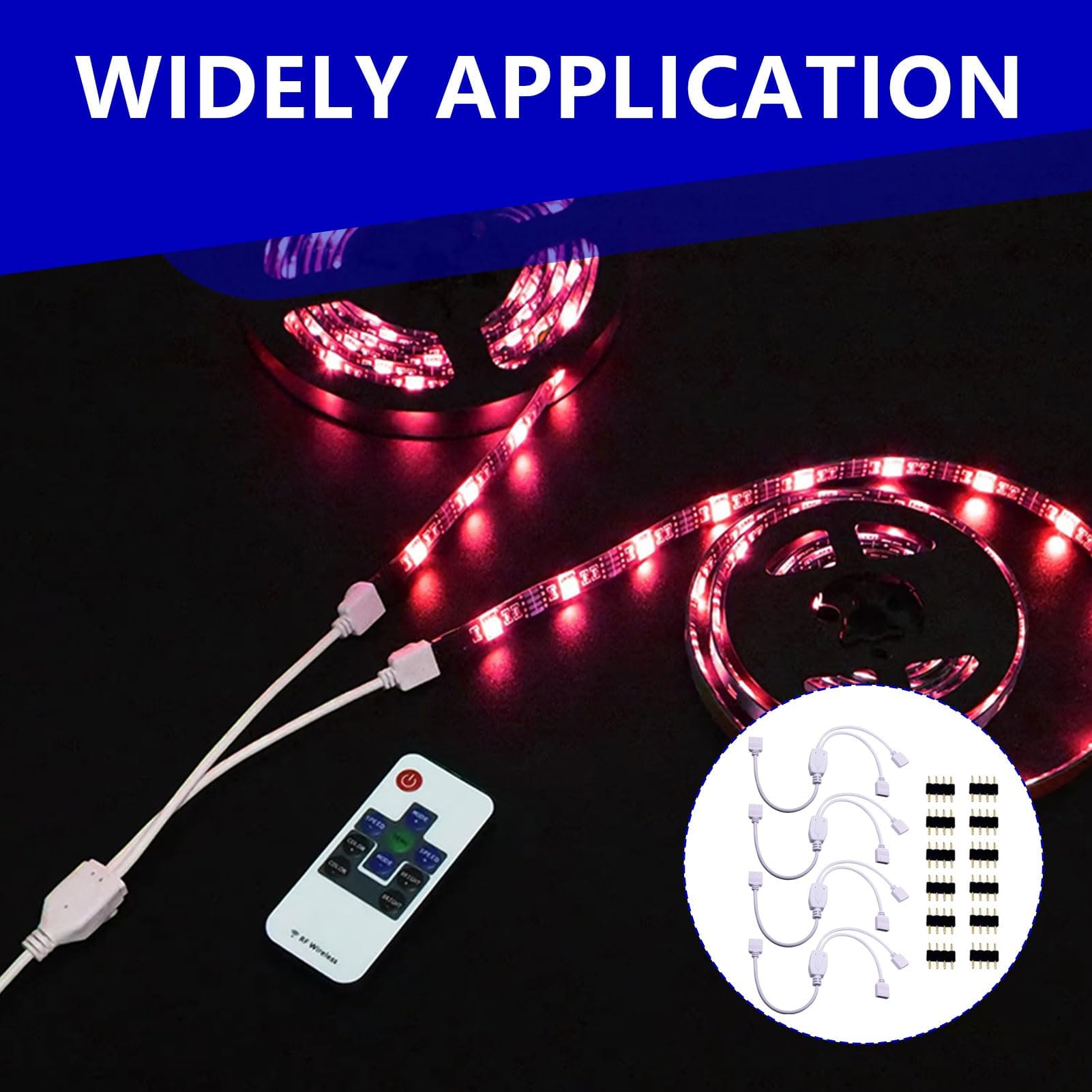 Câbles répartiteurs LED RVB 4 broches, connecteurs de bande lumineuse, répartiteur d'angle 4 broches, 30 cm Blanc