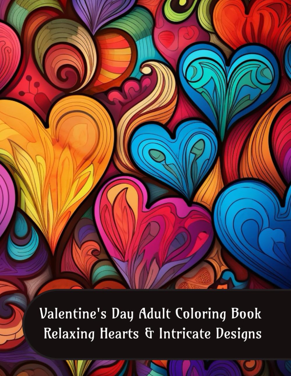 Valentine's Day Adult Coloring Book – Relaxing Hearts and Intricate Designs
