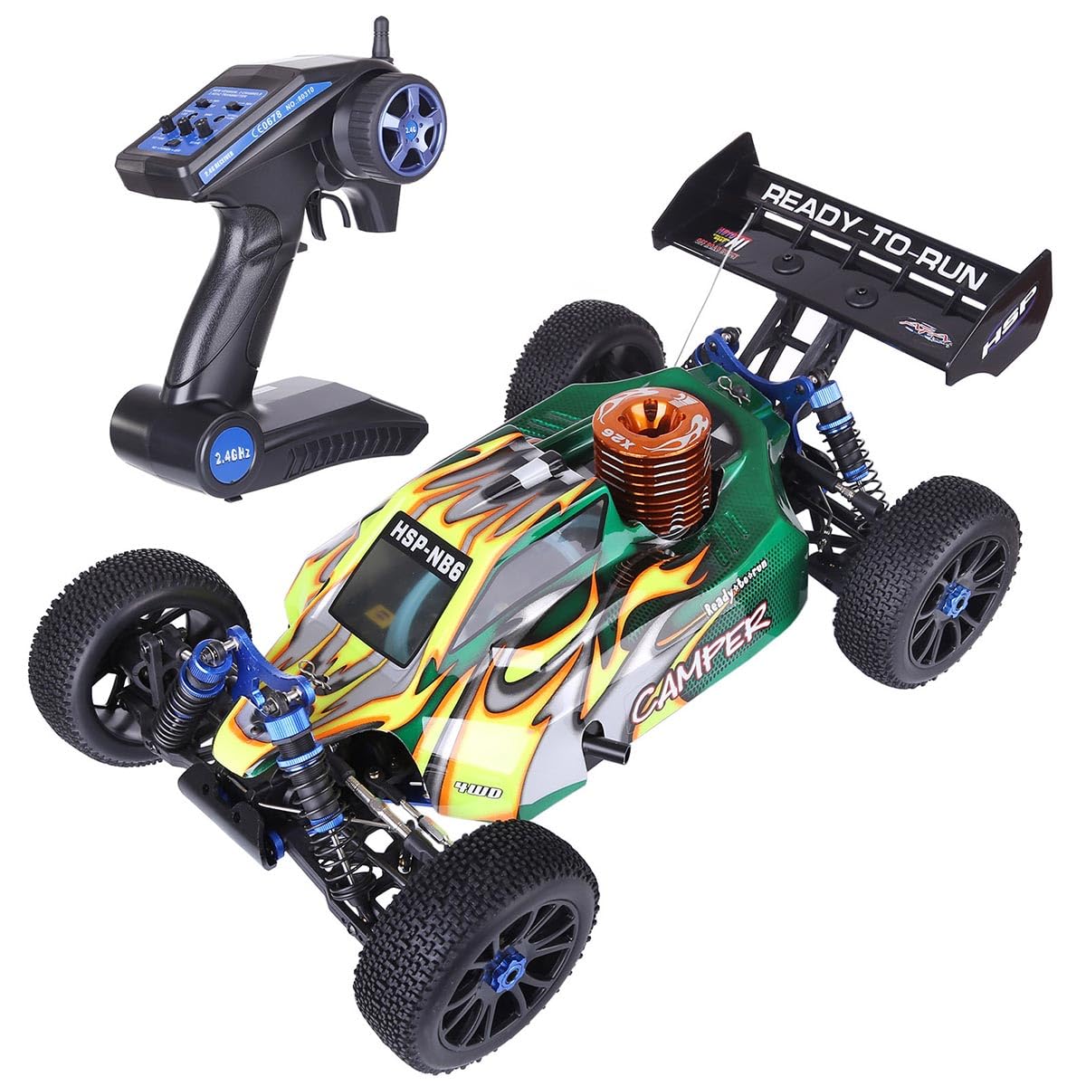 Samochód RC w skali 1:8, 2,4 G, 4WD, 70 km/h, szybki samochód terenowy RC z ponadwymiarowym zbiornikiem paliwa, silnik Nitro FC.26CXP (wersja RTF)