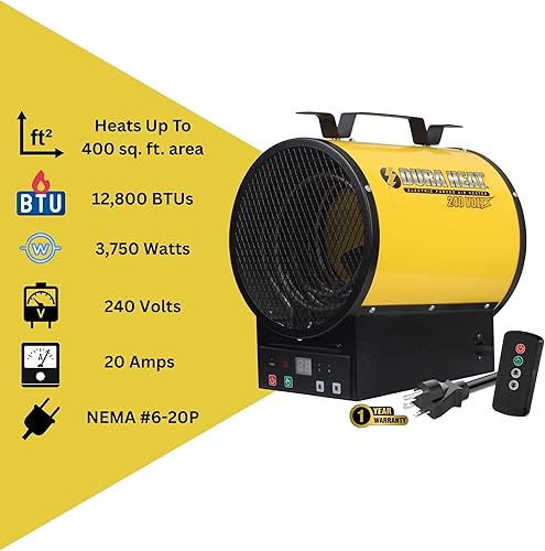 Miniatura 15 de Dura Heat calentador de aire eléctrico, 13,640 BTU- EUH4000R.