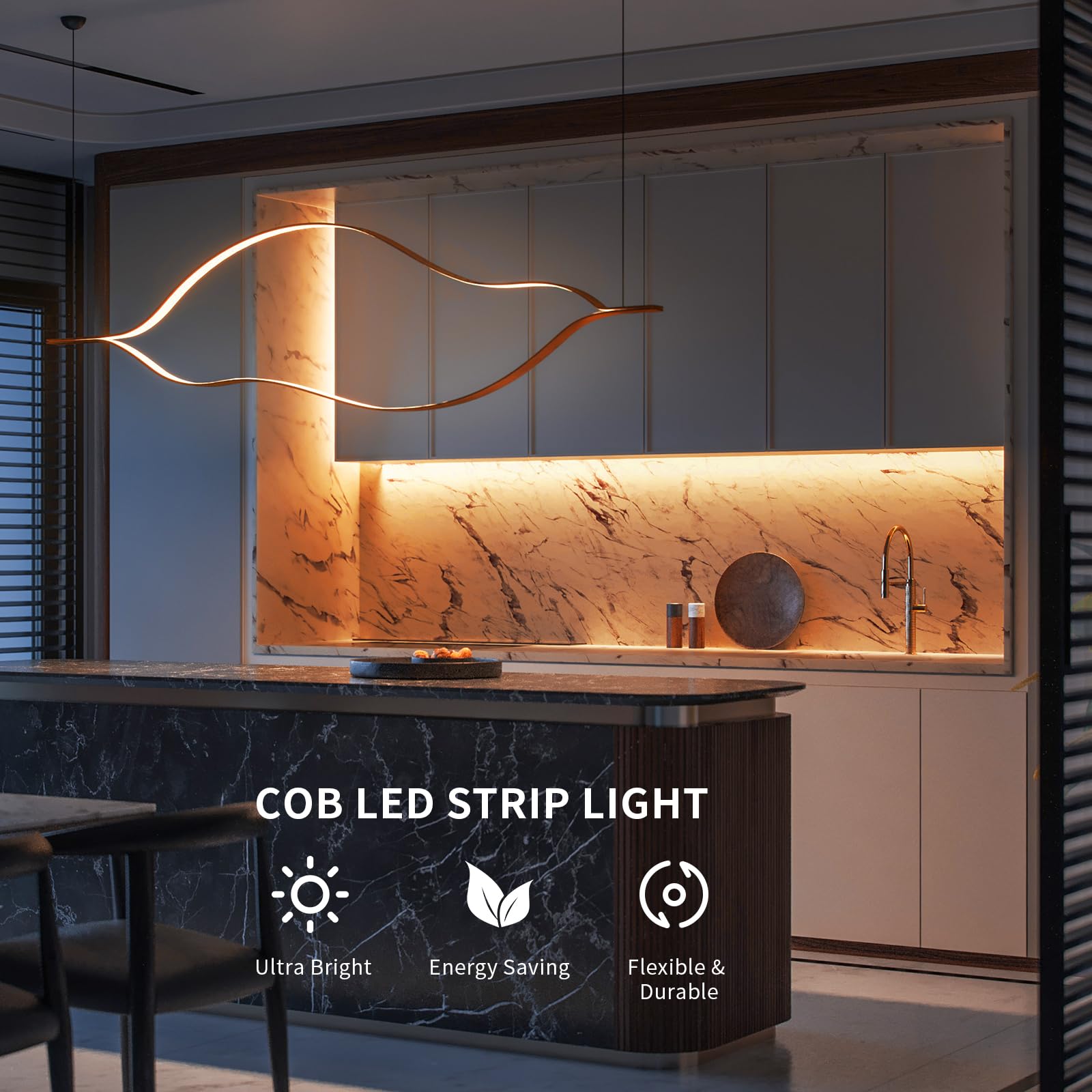 Tayire COB LED Strip Light DC24V Warm White 3000K - Image 4