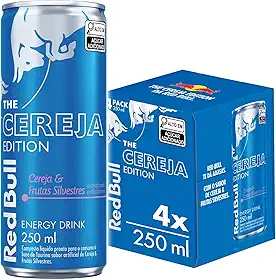 Pack de 4 Latas Red Bull Energético, Cereja e Frutas Silvestres, 250ml
