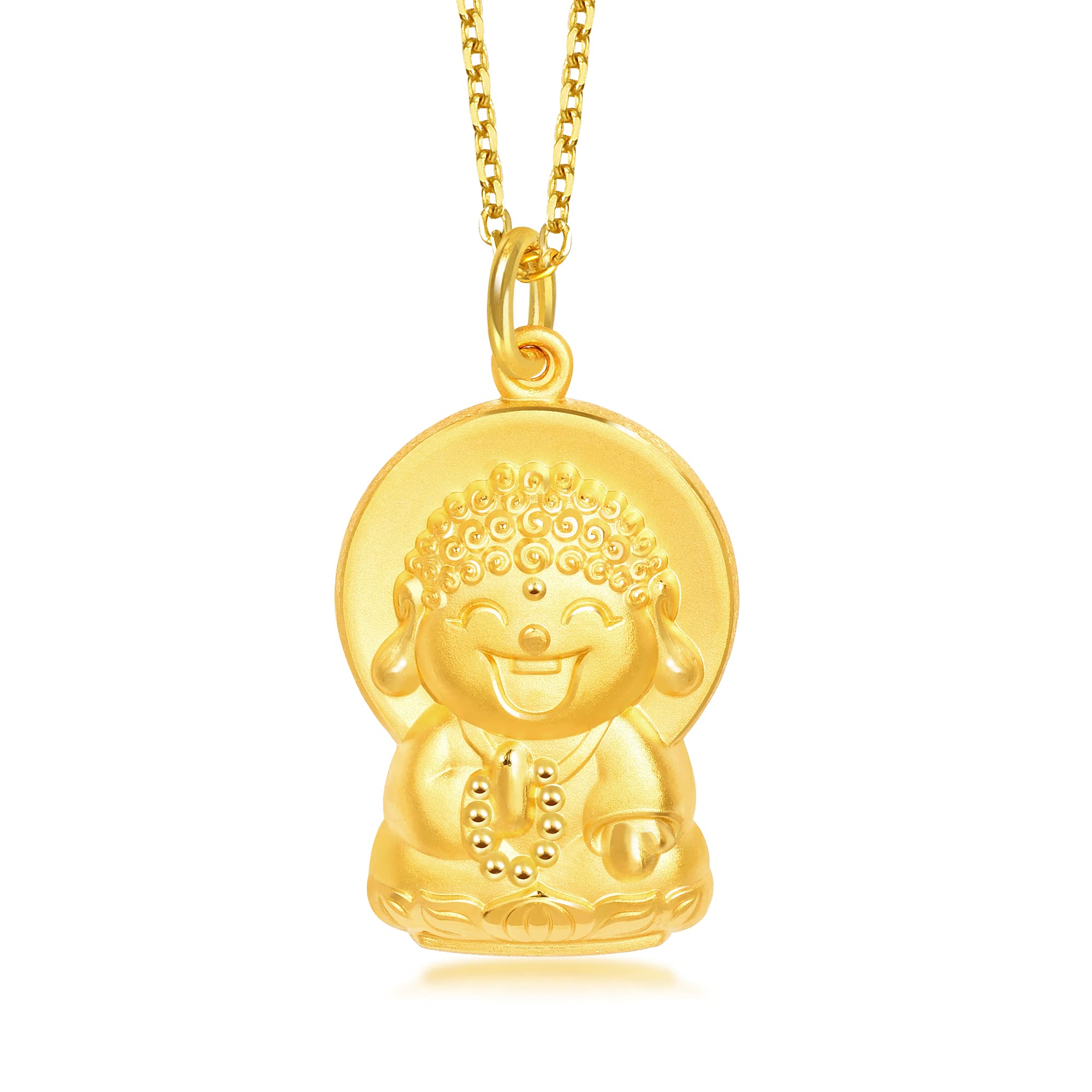 CHOW SANG SANGChinese Gifting Collection 999.9 24K Gold Price-by-Weight 6.51g Gold Buddha Pendant 91003P [Not Include the-Necklace]