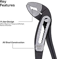 Vista 3 de Klein Tools D5053KIT Juego de alicates clásicos de bomba Klaw de 3 piezas, alicates de bomba de 7 pulgadas, 10 pulgadas y 12 pulgadas, diseño