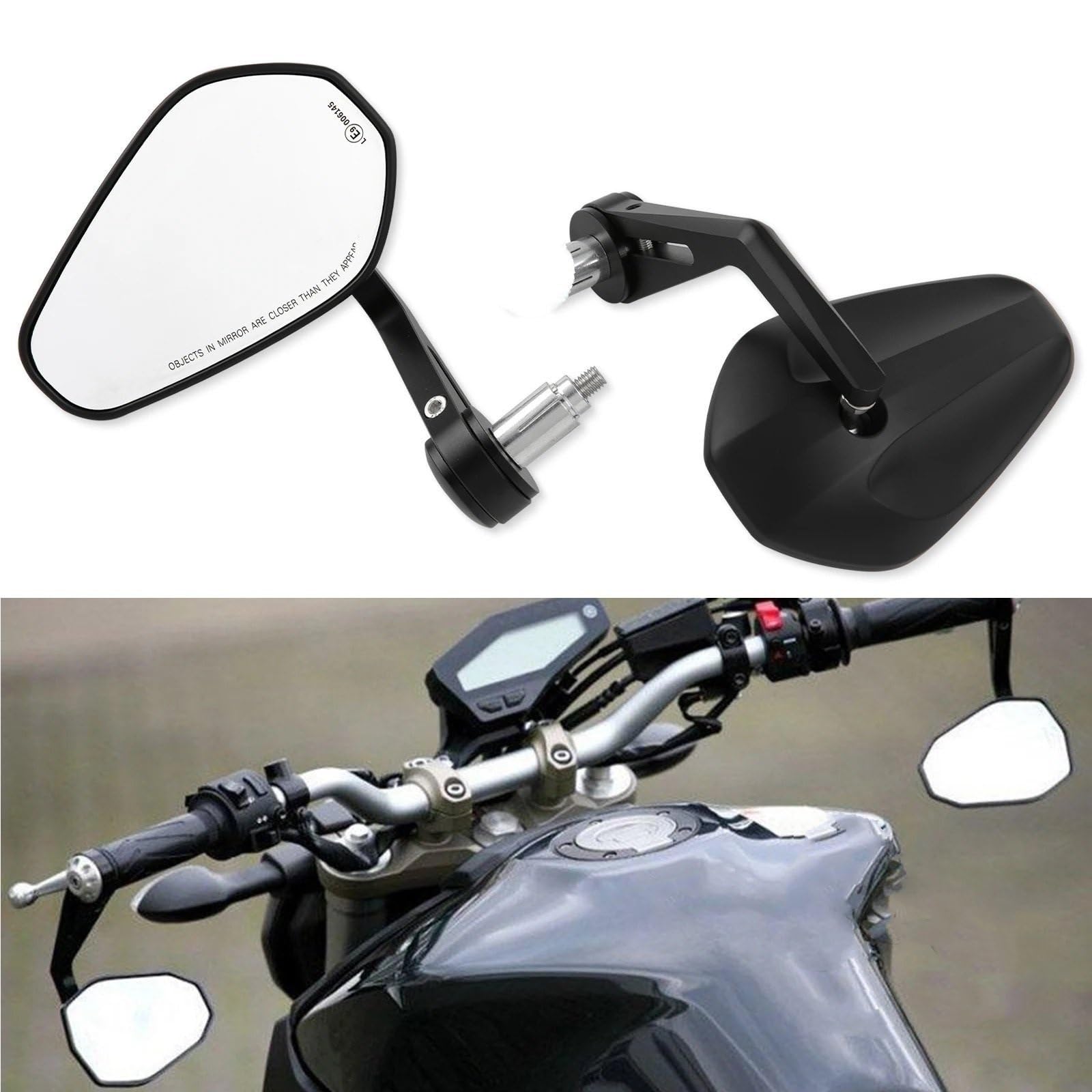 Specchietti Retrovisori For Moto E Scooter, For Estremità Del Manubrio, Adatti For Yamaha, For Kawasaki, Ricambi For