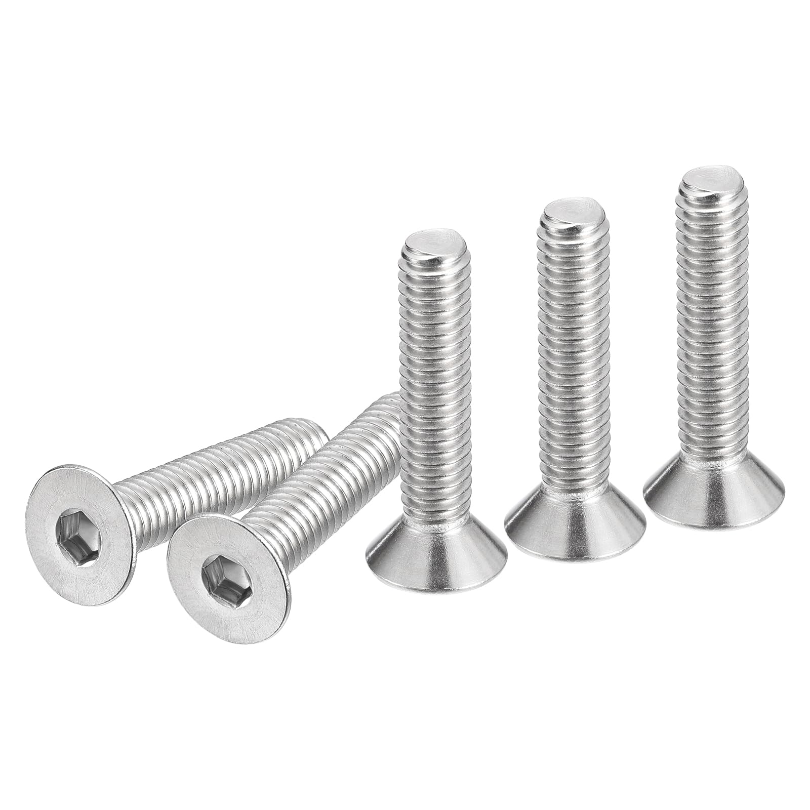 DTGN 5/16-18 x 1-1/2" Flat Head Socket Cap Screws, 10 Pack 304 Stainless Steel Hex Socket Flat Head Screws, Full Thread