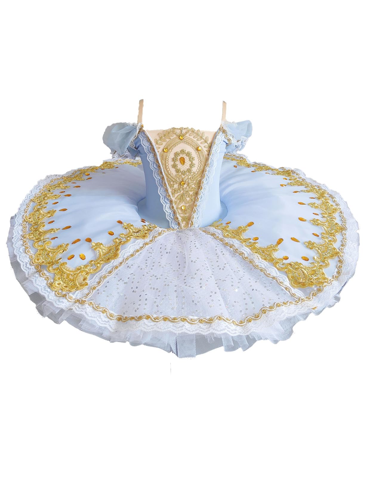 AOQUNFS Niñas Lentejuelas Brillantes Bordado Camisola Tutu Faldas Bailarina Lago de los Cisnes Actuación Disfraz,MTB-109