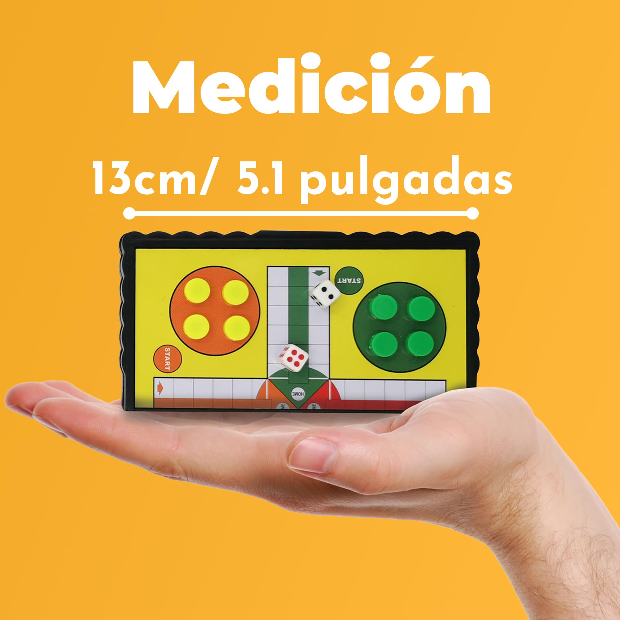 JJPRIME - 4 Juegos de Mesa de Viajes clásicos, Divertidos y Divertidos - Damas y escaleras Ajedrez Ludo Mini Juego de Dados magnéticos Juego de Cajas Plegables