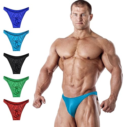 Exxact Sports Mens V Cut Competition Bodybuilding Posing Trunks - NPC IFBB Mens Trunk Underwear Posing Suits, Trunk for Adult