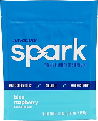 AdvoCare Paquete de 14 palitos Blue Raspberry Spark (3.5 onzas)