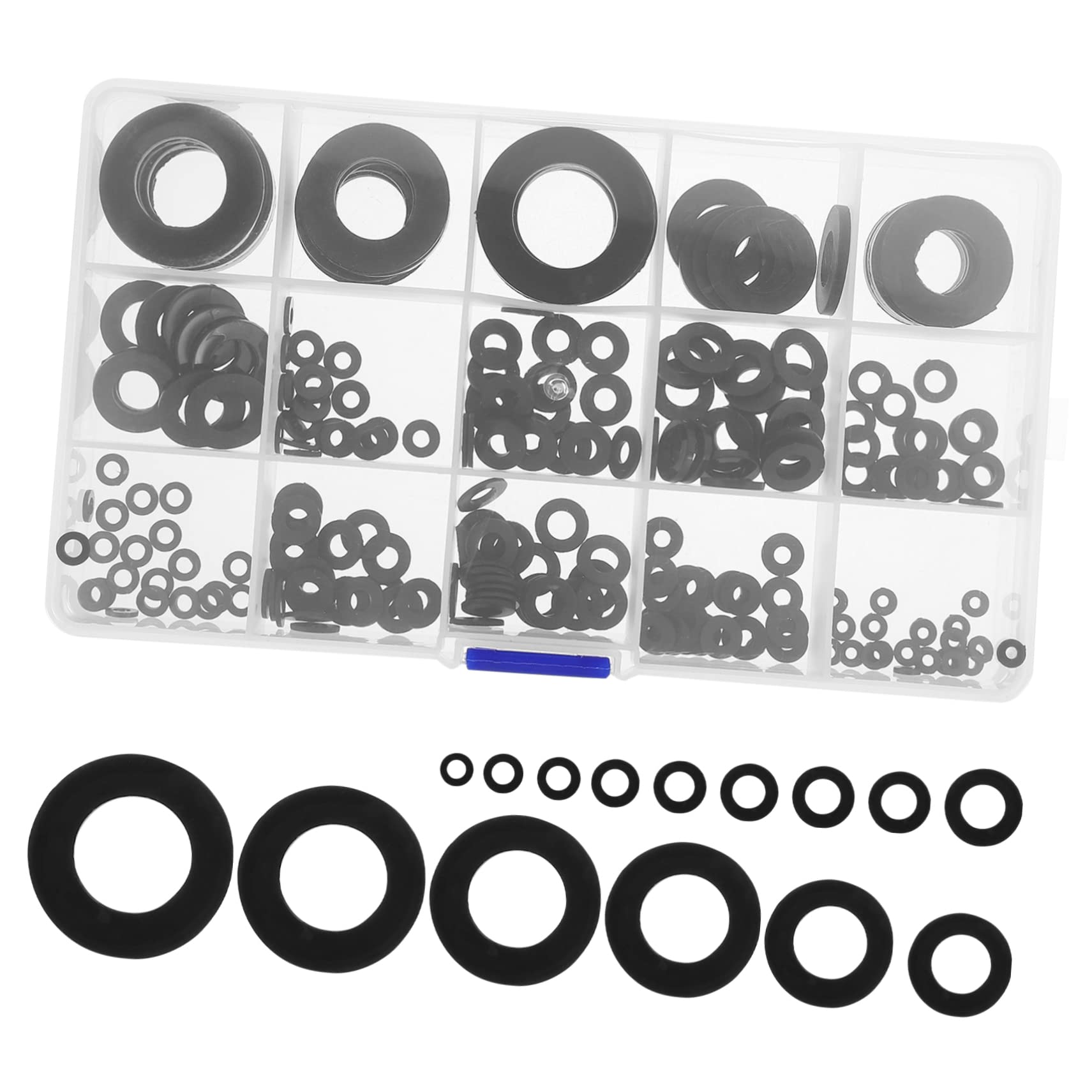 Rondelle Plate pour Robinet Noire 215 Pièces en Plastique pour Réparation
