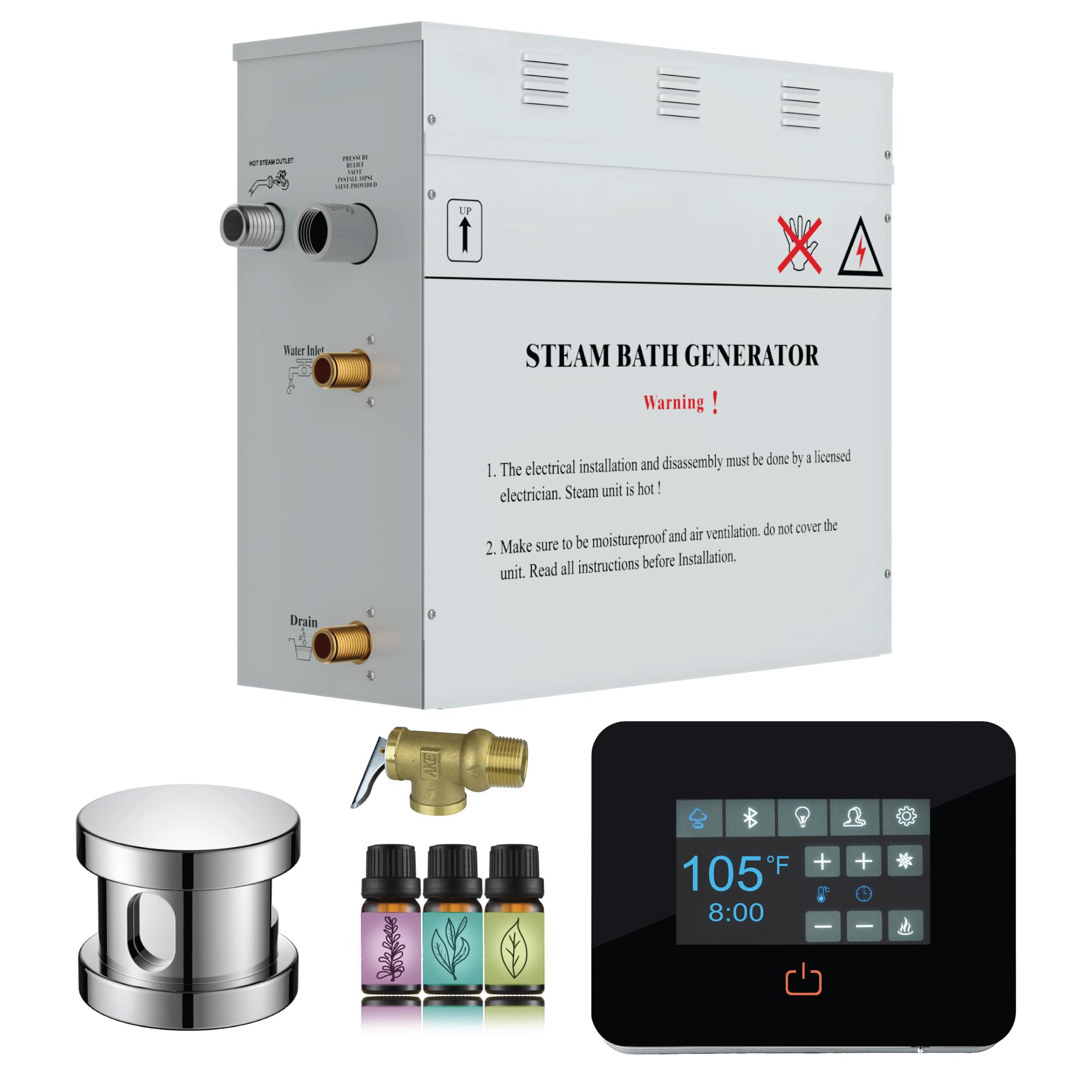 サウナビルダー Amazon.com : SaunaSpa Builders Series 9kW Steam Bath Generator
