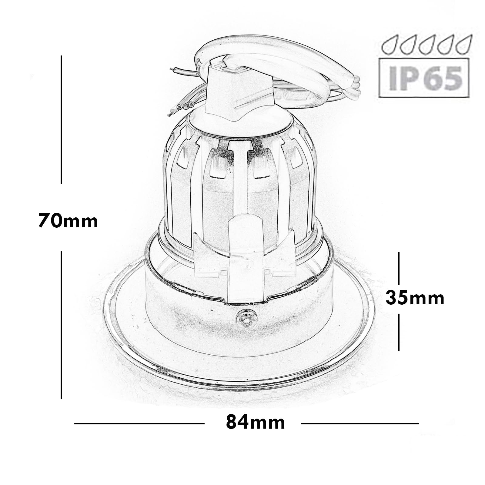[Kit professionale 2 Faretti LED RGBW IP65 24V] Kit 2pz led 6x2w 12w cromoterapia box doccia sensoriale bagno turco sauna IP65 RGB 24V faretti incasso Dimmerabile giochi luce effetti (bianco)