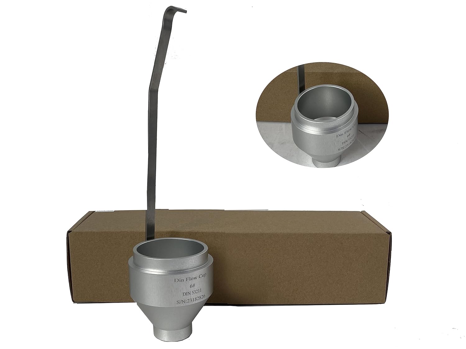 Din 6 Cup Viscosity Din Immersion Viscosity Cup with 6mm±0.02mm Ideal According DIN 53211 Standard for Paint Coating Aluminum Alloy