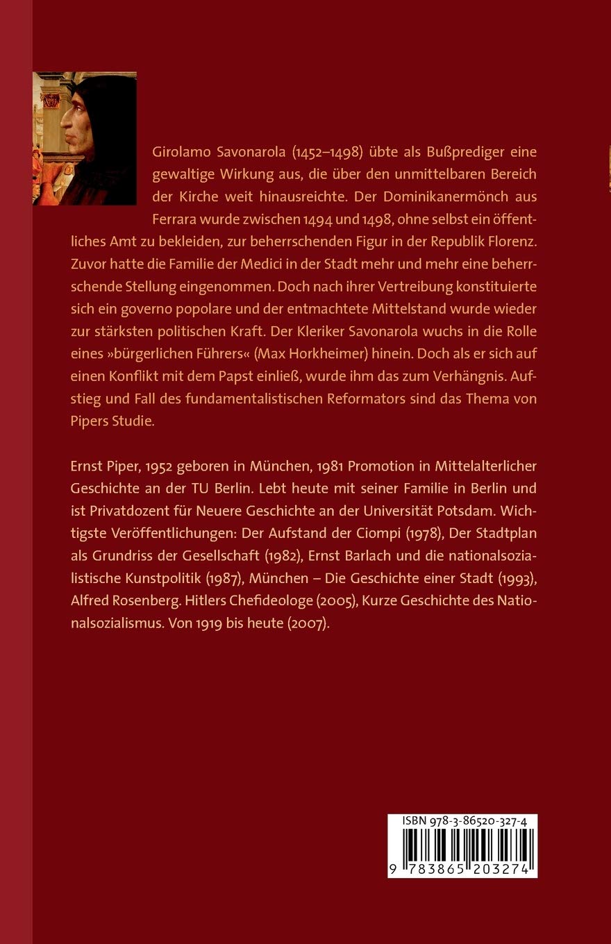 Savonarola: Prophet der Diktatur Gottes (Beiträge zur Geschichtswissenschaft)