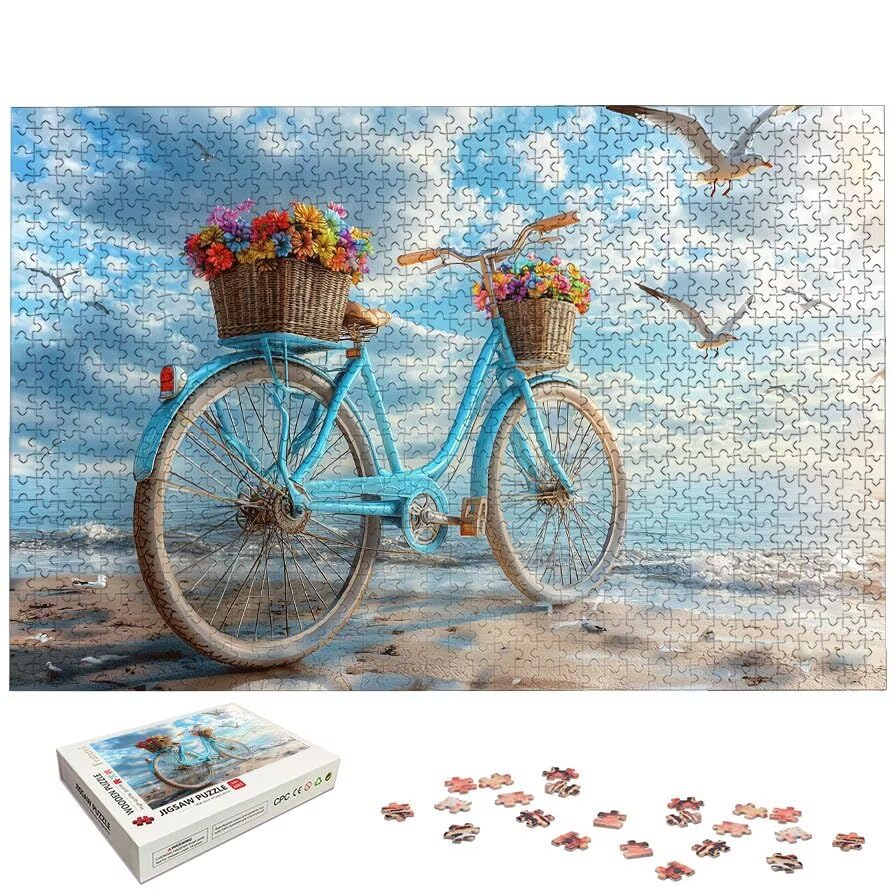 Puzzle 1500 Piezas Playa para Adultos, Puzzle Paisajes de Madera con Caja Regalo para Adultos, Rompecabezas Desafiante para Toda la Familia, Rompecabezas para Regalo Mujer, Home Decoration, -5599