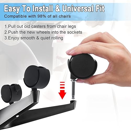 Miniatura 5 de ChengFu Ruedas para silla alta, reemplazo de ruedas para andador de bebé, accesorios para caminantes, ruedas de goma de plástico, ruedas para silla