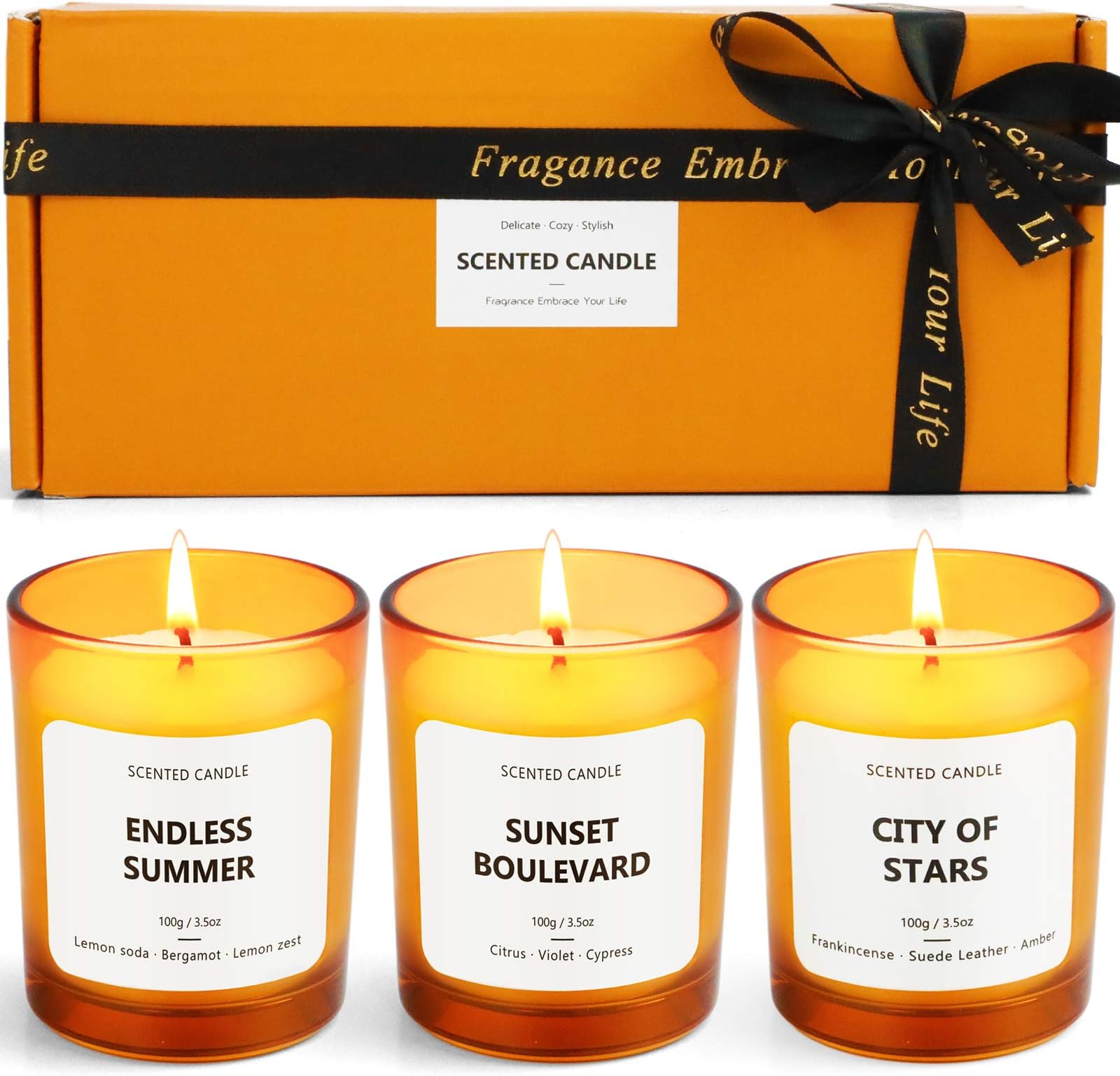 scented candles 3 pack