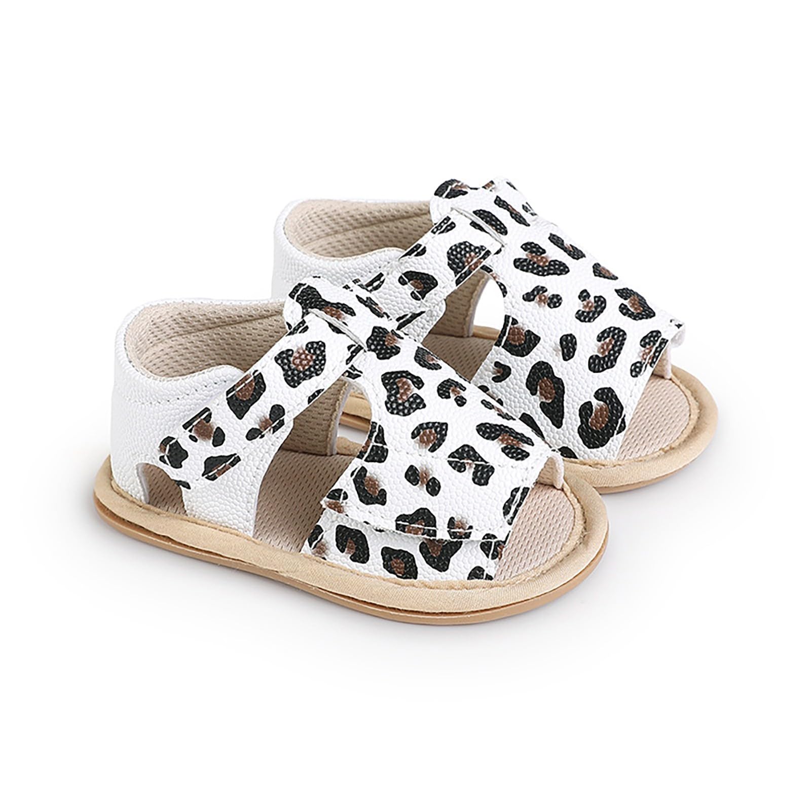 Newborn Baby Summer Breathable Non Slip Toddler Shoes Sandals Sandals for Kids Girls (White, 4.5 Infant)