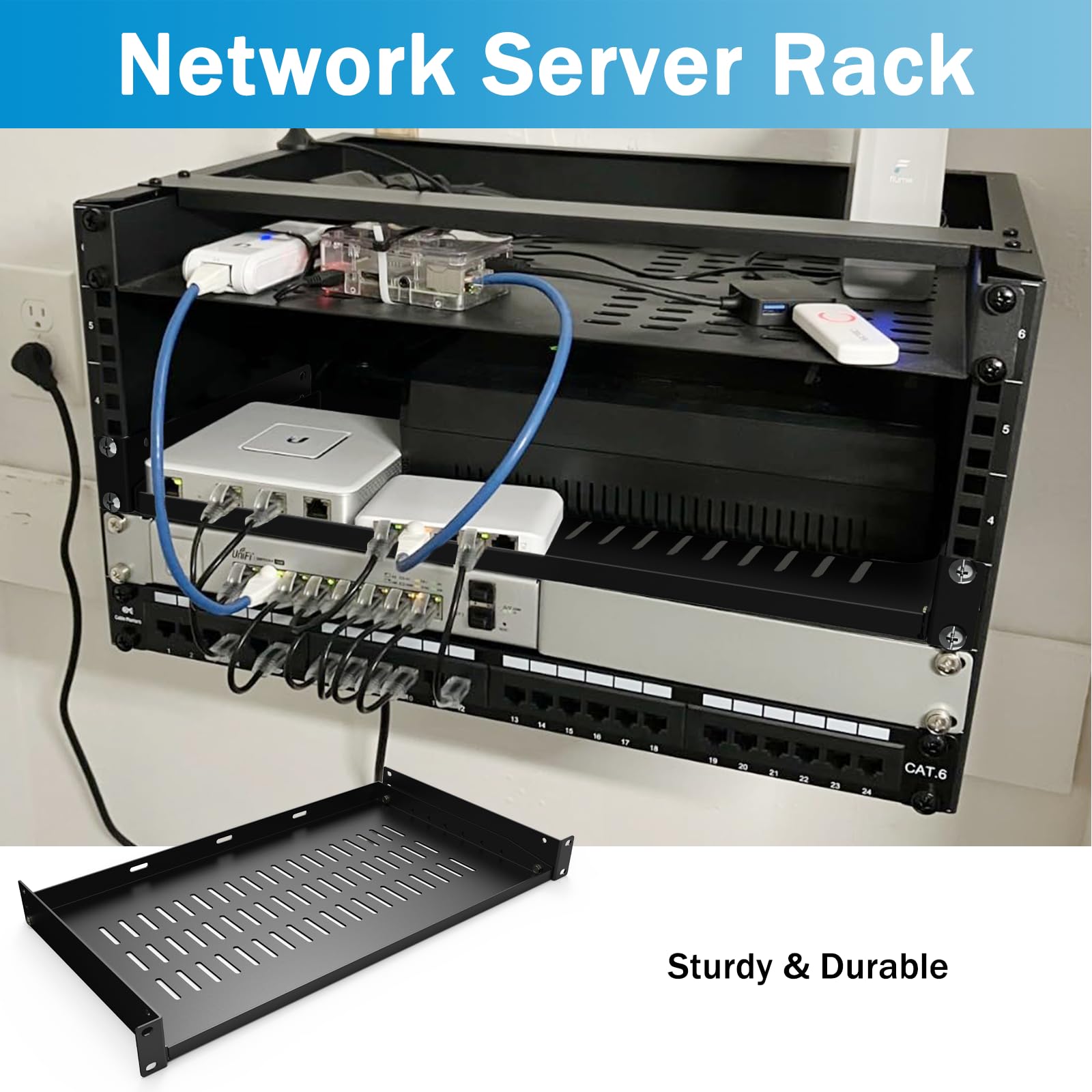 Fengone 1U Server Rack Shelf 10